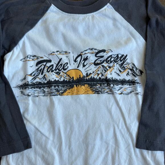 Tiny Whales Boys Take It Easy Shirt Sz 4 - Picture 2 of 3